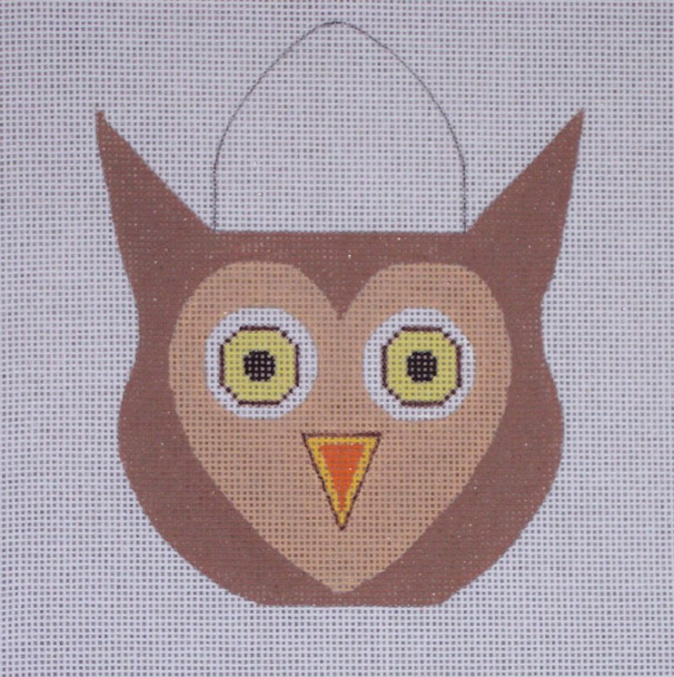 HW114C Candy Pail Owl 4x5  EyeCandy Needleart