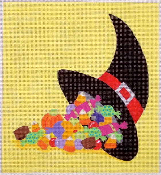HW117 Candy Cornucopia 6.75 x 7.5 18 Mesh EyeCandy Needleart