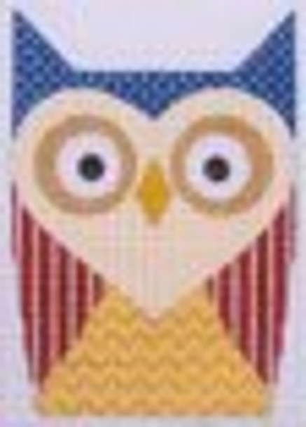 N110 Patriot Owl 3.5 x 5 EyeCandy Needleart