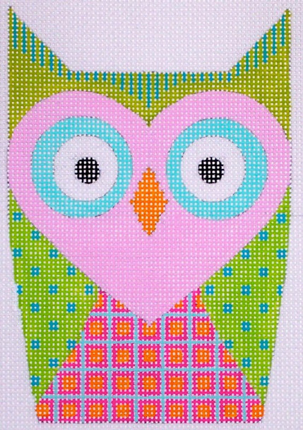 N110D Spring Owl 3.5 x 5 EyeCandy Needleart