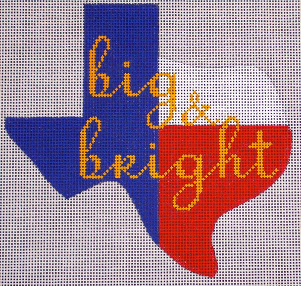 T101A Texas State Ornament - Big & Bright 5.5 x 5.5 EyeCandy Needleart