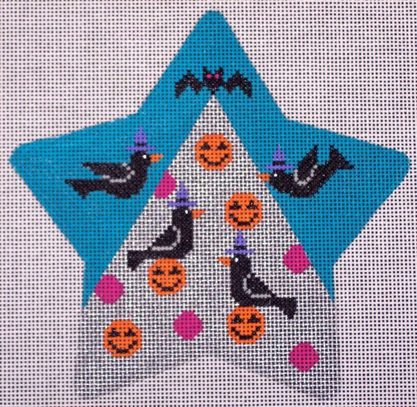 HW137B Spooky Star - Crows 5.5" EyeCandy Needleart