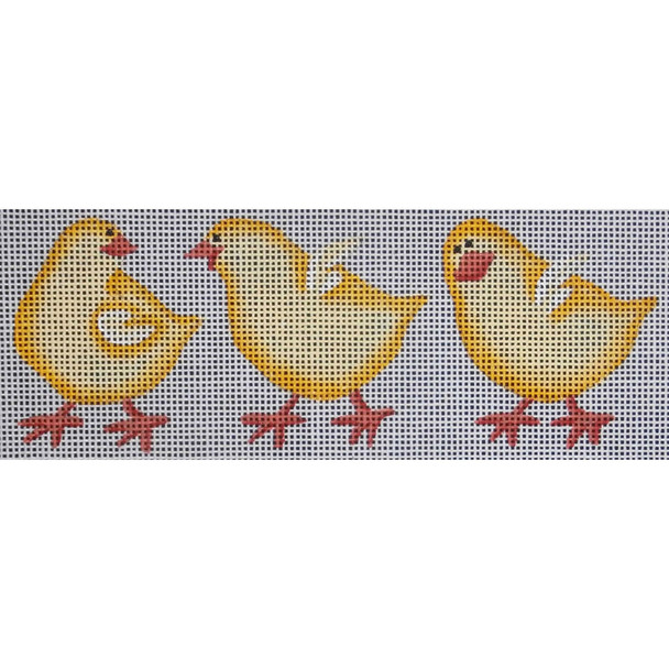 257l Easter Chicks  4" x 5" 18 Mesh Rebecca Wood Designs!