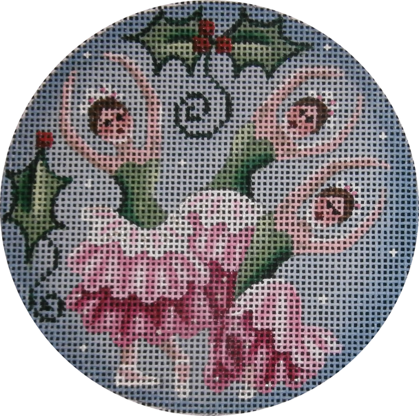 1039j Nutcracker Flowers 4" Round 13 Mesh Rebecca Wood Designs!