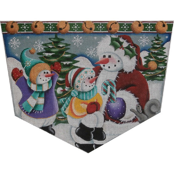 1464 Snow kids 8" x 11" 18 Mesh Rebecca Wood Designs !