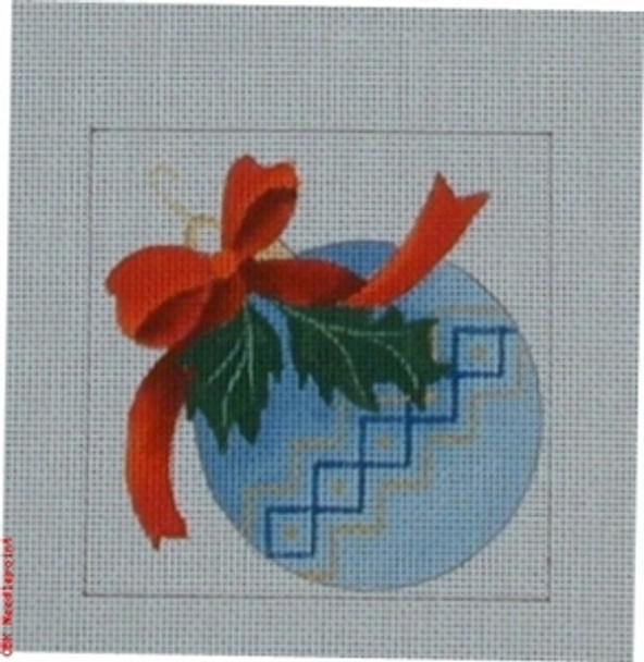 CD-75 Blue Ornament 18 Mesh 4" Bettieray Designs