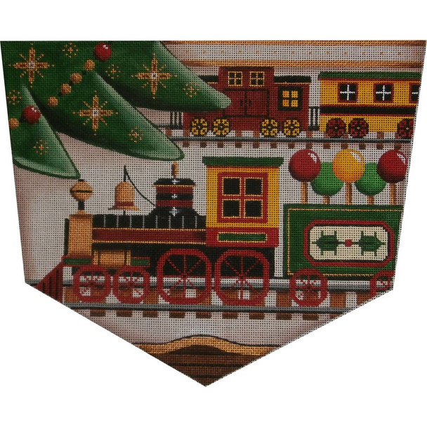 1463 Christmas Train Cuff 8" x 11" 18 Mesh Rebecca Wood Designs!