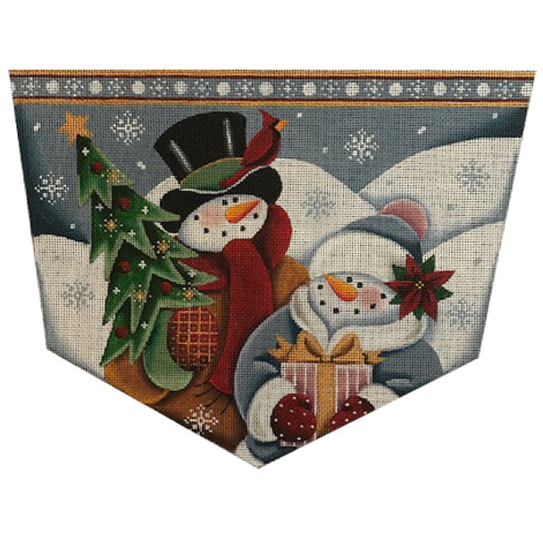 1466 Snow couple Cuff 8" x 11" 13 Mesh Rebecca Wood Designs !