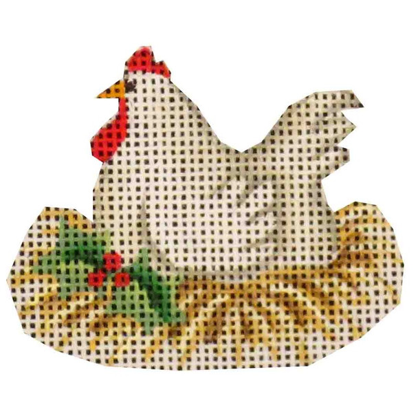 020c French Hen Mini  2" to 3" 18 Mesh Rebecca Wood Designs!