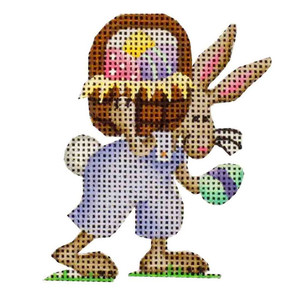 024g Hiding the egg Bunny 2 x 3 18 Mesh Rebecca Wood Designs!