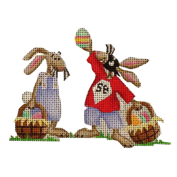 024f Super Easter Bunny 2.5 x 3 18 Mesh Rebecca Wood Designs!