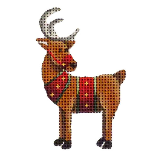 022h Look back Reindeer 3 x 3 18 Mesh Rebecca Wood Designs!