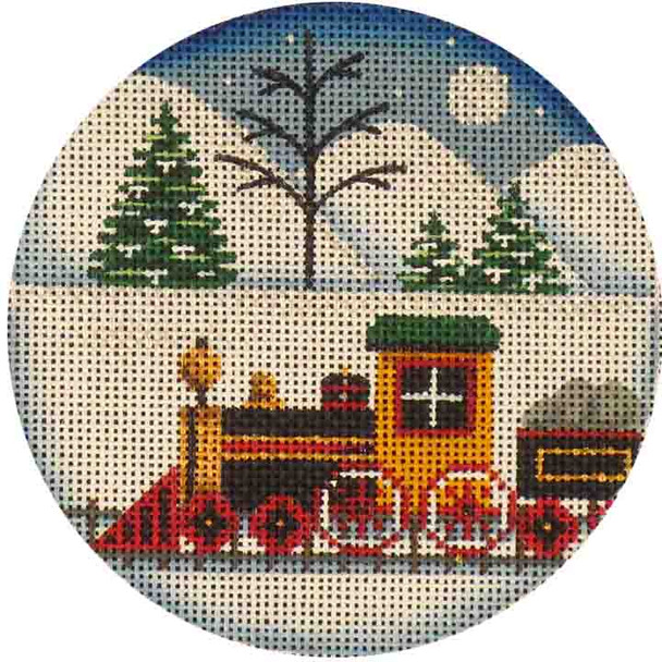 19a Christmas Train 4" Round 18 Mesh Rebecca Wood Designs!