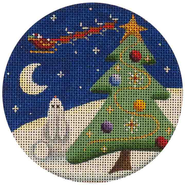 23g Bunny Christmas 4" Round 18 Mesh Rebecca Wood Designs!