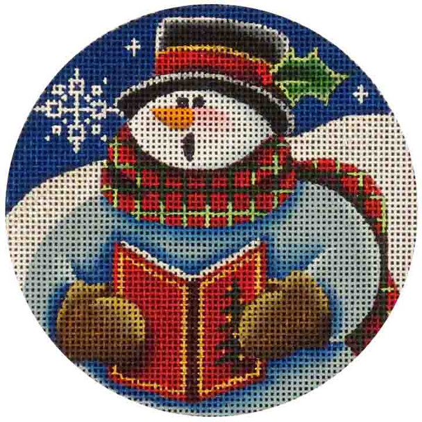 36a Blue Caroler 4" Round 18 Mesh Rebecca Wood Designs!