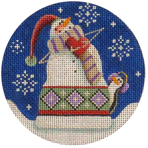 48h Ear muffs Snowman 4" Round 18 Mesh Rebecca Wood Designs !