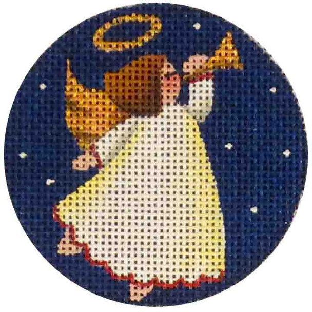 56k Christmas angel 2.75"Round 18 Mesh Rebecca Wood Designs!