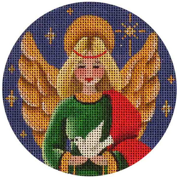 72i Dove Angel 4" Round 18 Mesh Rebecca Wood Designs!