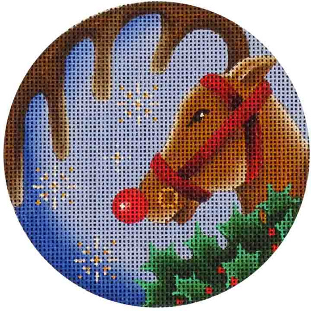 93d Reindeer 4" Round 18 Mesh Rebecca Wood Designs!