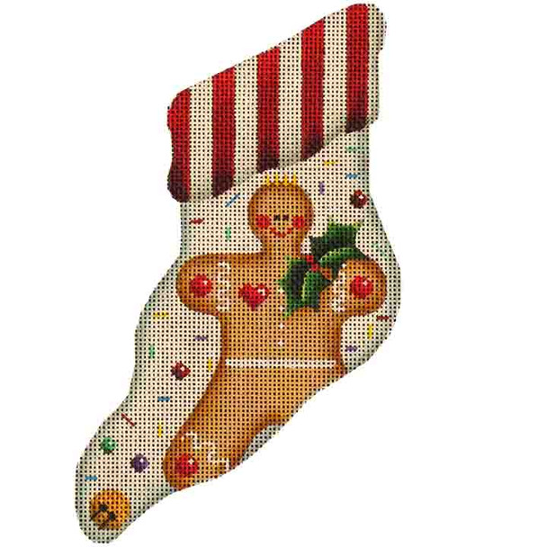 96g Ginger bread mini sock 4 x 7  18 Mesh Rebecca Wood Designs!