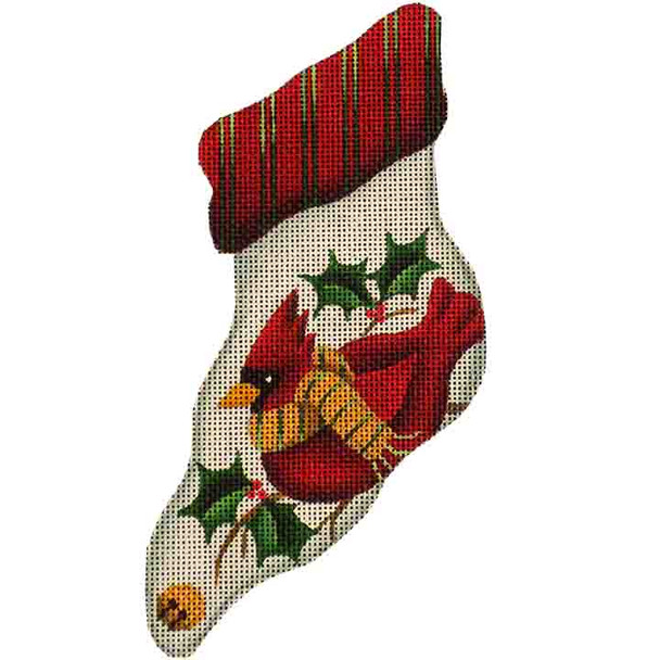 96c Cardinal mini sock 4 x 7  18 Mesh Rebecca Wood Designs!
