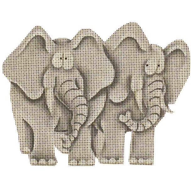 115b Elephant 6 x 4.5 18 Mesh Rebecca Wood Designs!