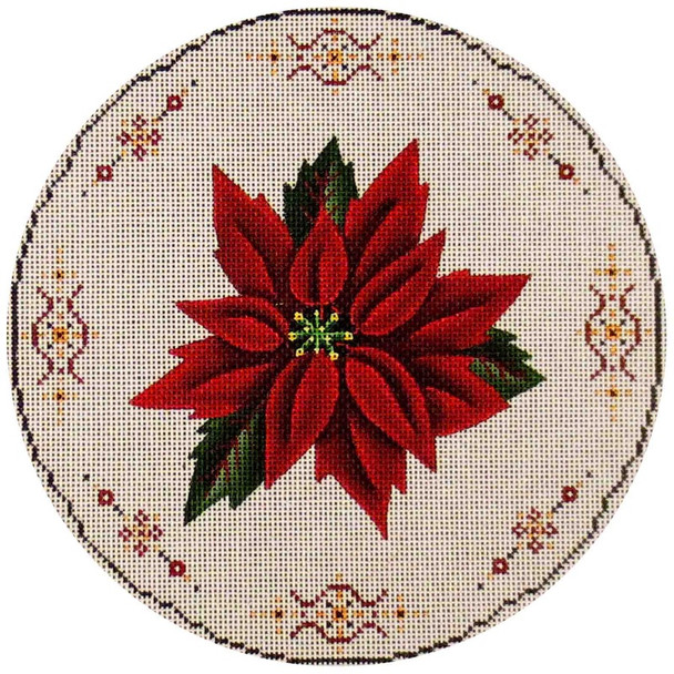 267b Poinsettia 10" Round 13 Mesh Rebecca Wood Designs!