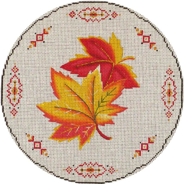 267g Fall leaves 10" Round 13 Mesh Rebecca Wood Designs !