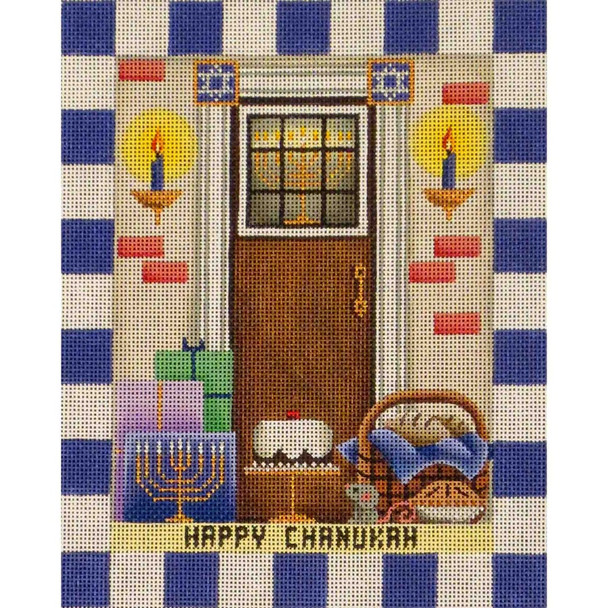 280m Chanukah Entryway 6.5 x 8" 18 Mesh Rebecca Wood Designs!