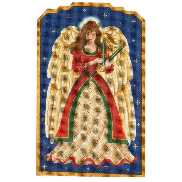 592a Christmas Angel 7" x 10"  18 Mesh Rebecca Wood Designs!