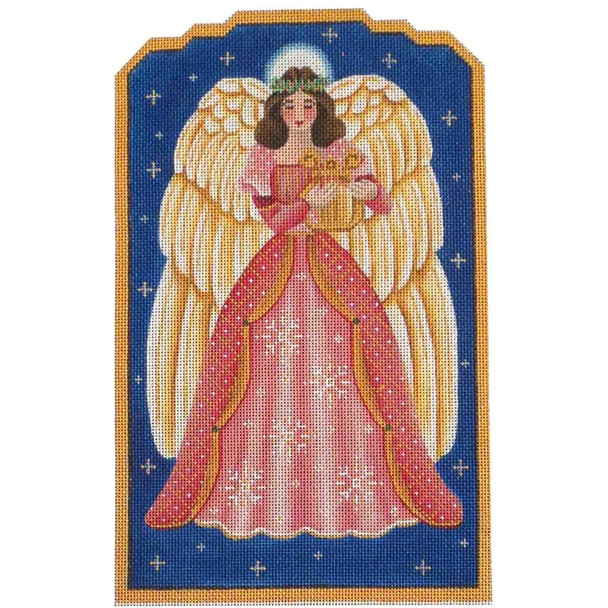 592c Mauve angel 7" x 10"  18 Mesh Rebecca Wood Designs!