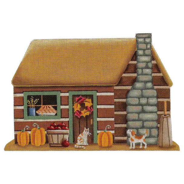 745p Cabin 11 by 7 inches 18 Mesh Rebecca Wood Designs!