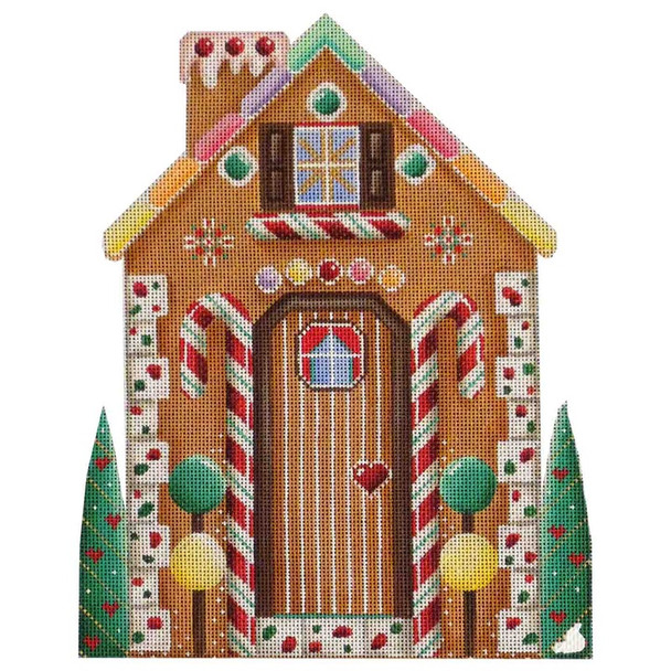 815-2 Gingerbread House   front 9 x 10 18 Mesh Rebecca Wood Designs!