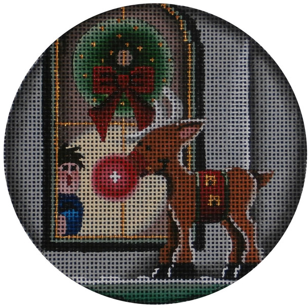 1027d Spotted Reindeer 4" Round 18 Mesh Rebecca Wood Designs!