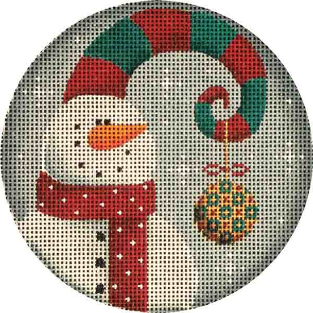 1019b Spiral Snowman  4" Round 18 Mesh Rebecca Wood Designs!