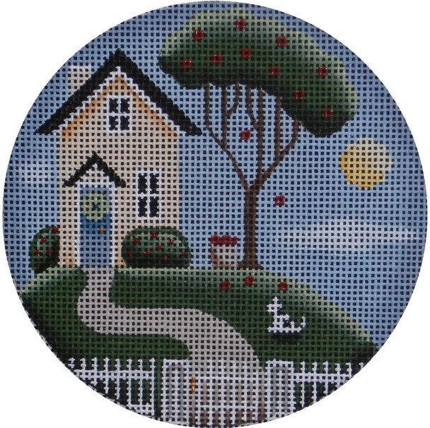 1023b  Summer cottage 4" Round 18 Mesh Rebecca Wood Designs!