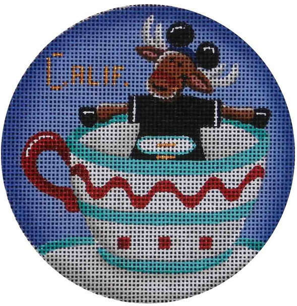 1022h Magic kingdom reindeer 4" Round 18 Mesh Rebecca Wood Designs!