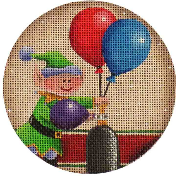 1014h Filling balloons Elf 4" Round 18 Mesh Rebecca Wood Designs!