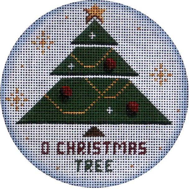 1030b O Christmas tree 4" Round 18 Mesh Rebecca Wood Designs !