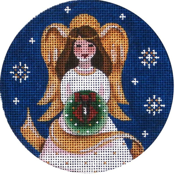 1029b Wreath Angel 4" Round 18 Mesh Rebecca Wood Designs !