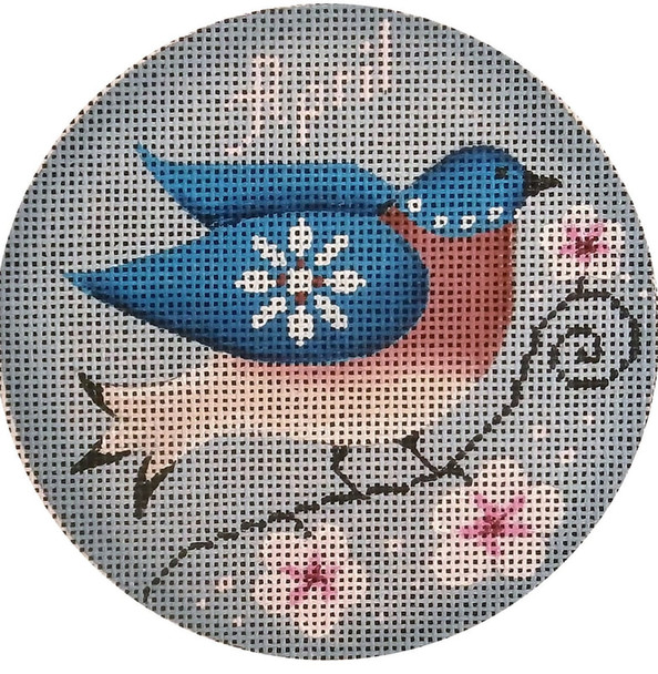 1035d April Bird 4" Round 18 Mesh Rebecca Wood Designs!