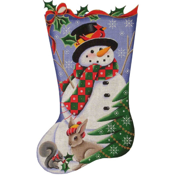 1331e Forest Snowman 11" x 19" 13 Mesh Rebecca Wood Designs!