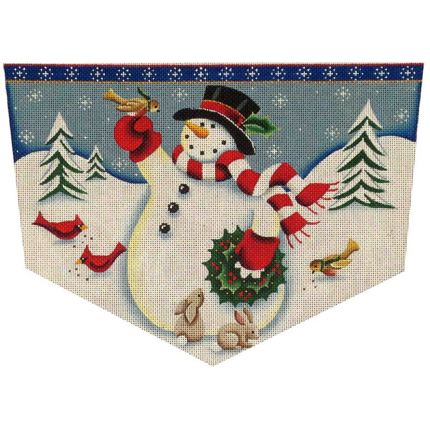 1402 Forest Snowman Cuff 8" x 11" 18 Mesh Rebecca Wood Designs!