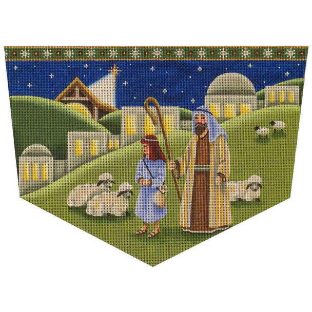 1415b Shepherd nativity8" x 11"  13 Mesh Rebecca Wood Designs!
