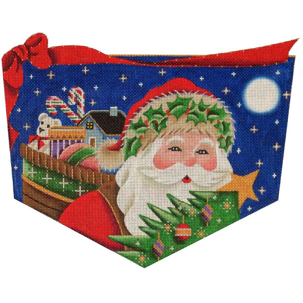 1423 Santa’s basket 8" x 11" 13 Mesh Rebecca Wood Designs!