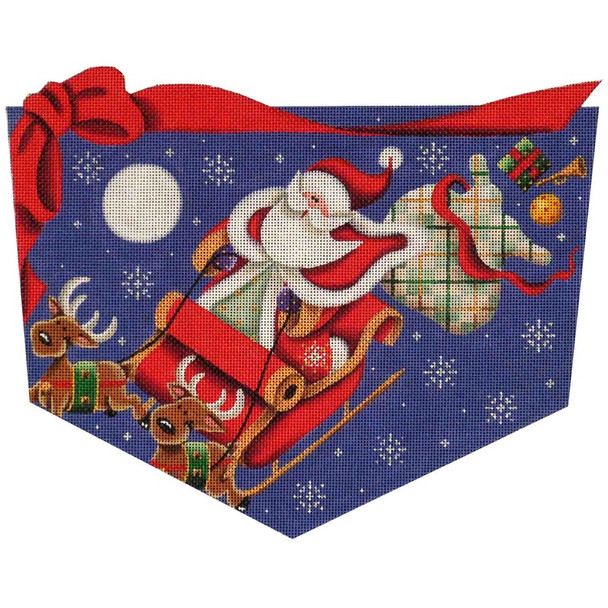 1439b Staff Santa 8" x 11" 18 Mesh Rebecca Wood Designs!