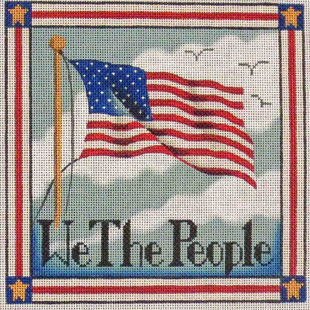 440a We The People 7" x 7" 18 Mesh Rebecca Wood Designs!