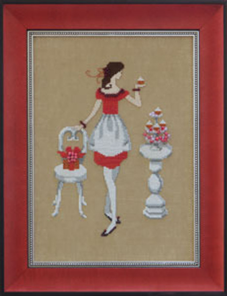 NC170 Nora Corbett Red Sugar - Red Ladies Collection Approximate size 6"w x 8.8"h