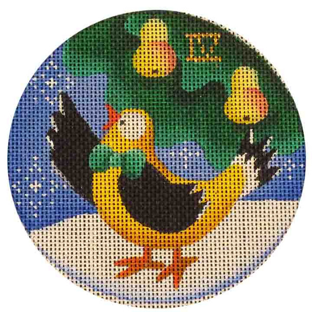 508d 4th Day Of Christmas 4" Diameter 18 Mesh Rebecca Wood Designs !