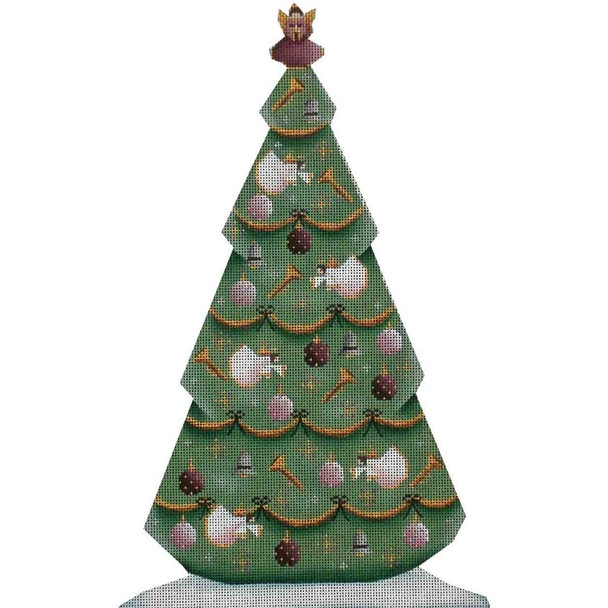 517e2 Horn angel tree 7" x 12" 18 Mesh Rebecca Wood Designs !